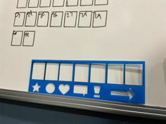 Whiteboard Calendar Stencil 7 Day/Month 3D Printer Model