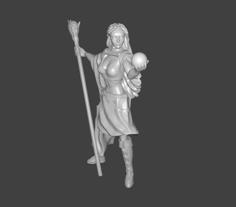 Elven Mage Miniature 3D Printer Model