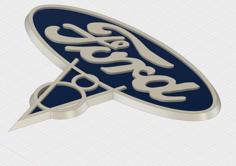 Ford V8 Emblem 3D Printer Model