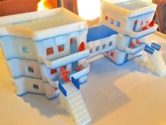 Multi-Use Scifi Building (18mm Scale) 3D Printer Model