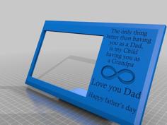 Fathers Day Picture Frame 3D Printer Model