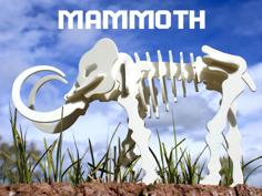 Mammoth Skeleton 3D Puzzle Kit Card 3D Printer Model