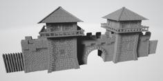 Fantasy City Walls 3D Printer Model