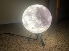 Designer Lithophane Moon Lamp 3D Printer Model