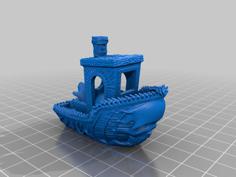 Supportless Ghostship Benchy (Fun Remix) 3D Printer Model