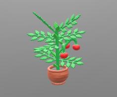 Tomato Plant With Removable Tomatoes 3D Printer Model