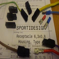 Receptacle 6.3 Housing With Or Without Isolation 3D Printer Model