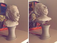 Einstein Bust With Secret Switch 3D Printer Model