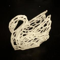 Voronoi Experiment No:14 Odile The Swan 3D Printer Model