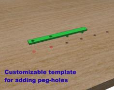 Template For More Peg-holes In Your Bookcase Or…, Customizable 3D Printer Model