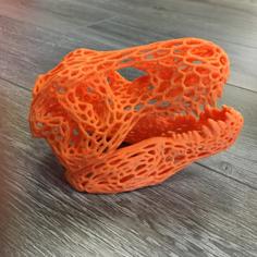 Voronoi T-Rex Skull 3D Printer Model