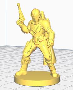 Mando Miniature W/ 25mm Base 3D Printer Model