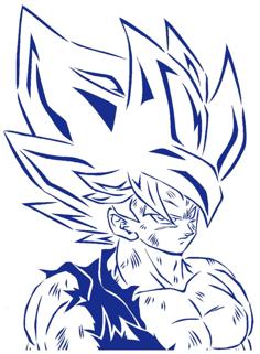 Goku Stencil 13 3D Printer Model