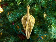 Zigzag Teardrop Christmas Ornament 3D Printer Model