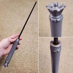 Chess Style Cane Handle 3D Printer Model