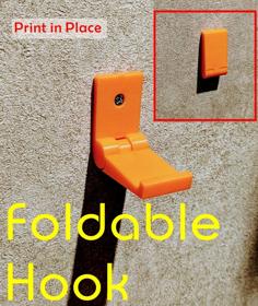 Print In Place Foldable Hook 3D Printer Model