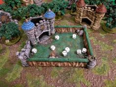 Dice BattleFields – Human Castle (Modular Dice Tower + Tray) 3D Printer Model