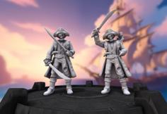 Heroscape: Skeleton Pirate Captain 3D Printer Model