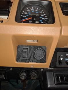 SN Jeep YJ Right AUX Panel Cig And Toggle V1 3D Printer Model