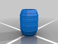 Low-Poly Barrel 3D Printer Model