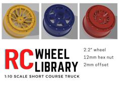 RC Truck Wheel 1:10 Scale SCT 3D Printer Model