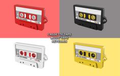 Cassette Music Tape Keychain 3D Printer Model