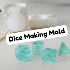 Positive Polyhedral Dice Mold 3D Printer Model