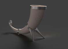 Viking Drinking Horn 3D Printer Model