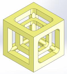 Cuboid In Cuboid 3D Printer Model