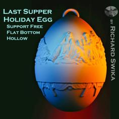 Last Supper Holiday Egg 3D Printer Model