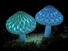 Dual Colour Modular Mushroom Caps (Glow-in-the-Dark) 3D Printer Model