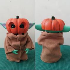 Pumpkin Mask For Baby Yoda 3D Printer Model