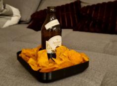 Beer Plate For Couch With Snack Part 3D Printer Model