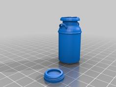 Vintage Milk Tank2 Bank 3D Printer Model