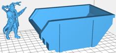 Open Top Dumpster 28mm Scale 3D Printer Model