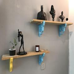 Music Notes Shelf Brackets With Pallet Wood 3D Printer Model