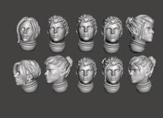 Adepta Sororitas Alternative Heads (28mm) 3D Printer Model