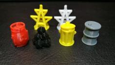 Power Grid Boardgame Resources And Pawns 3D Printer Model