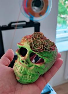 Flower Skull (supportfree) 3D Printer Model