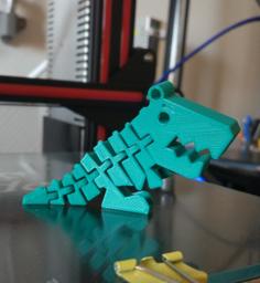 Flexi-Rex Keychain – Smaller And Thinner 3D Printer Model