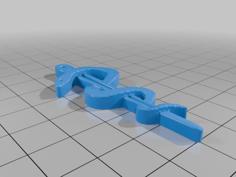 Rod Of Asclepius Keychain 3D Printer Model