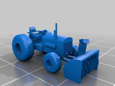 N Scale Tractor With Snowblower 3D Printer Model