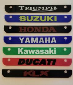 Motorcycle License Plate Bottom Frame Inlay 3D Printer Model