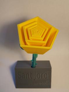 Cubism Rose 3D Printer Model