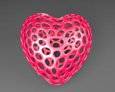 Heart – Voronoi Style 3D Printer Model