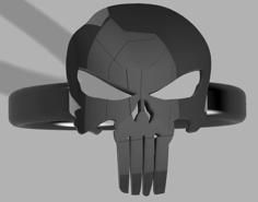 Ring 2 Punisher Skull Totenkopf Schädel 3D Printer Model