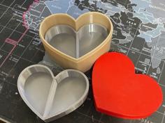 Heart Shaped Box With Inserts 3D Printer Model