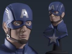 Captain America Bust + Helmet – Avengers: Endgame 3D Printer Model