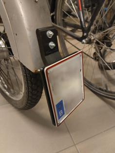 Belgian Scooter License Plate Holder 3D Printer Model