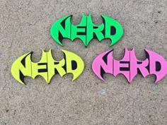 NERD Batman Logo 3D Printer Model